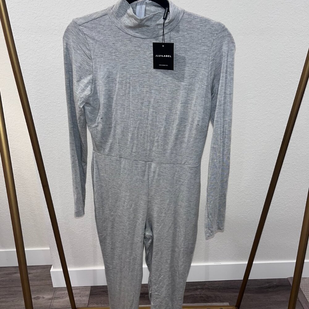 NWT JLUXLABEL Mock Neck One Piece Jumpsuit